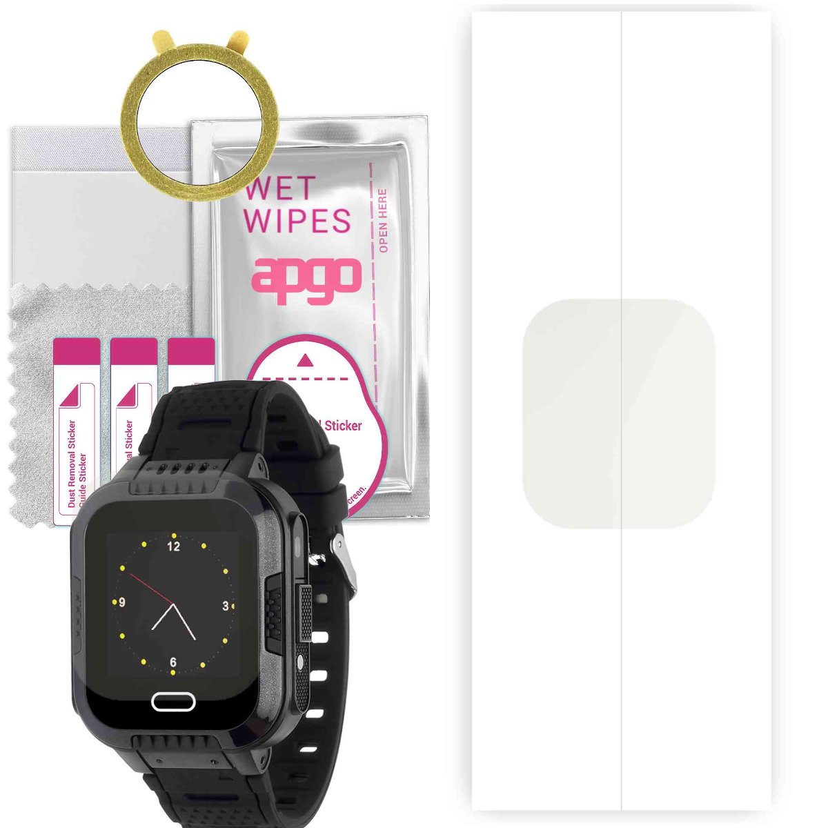 1x Folia hydrożelowa MATOWA do Garett Cool (dla dzieci) - apgo Smartwatch Hydrogel MATTE Protection Ochrona na ekran smartwatcha