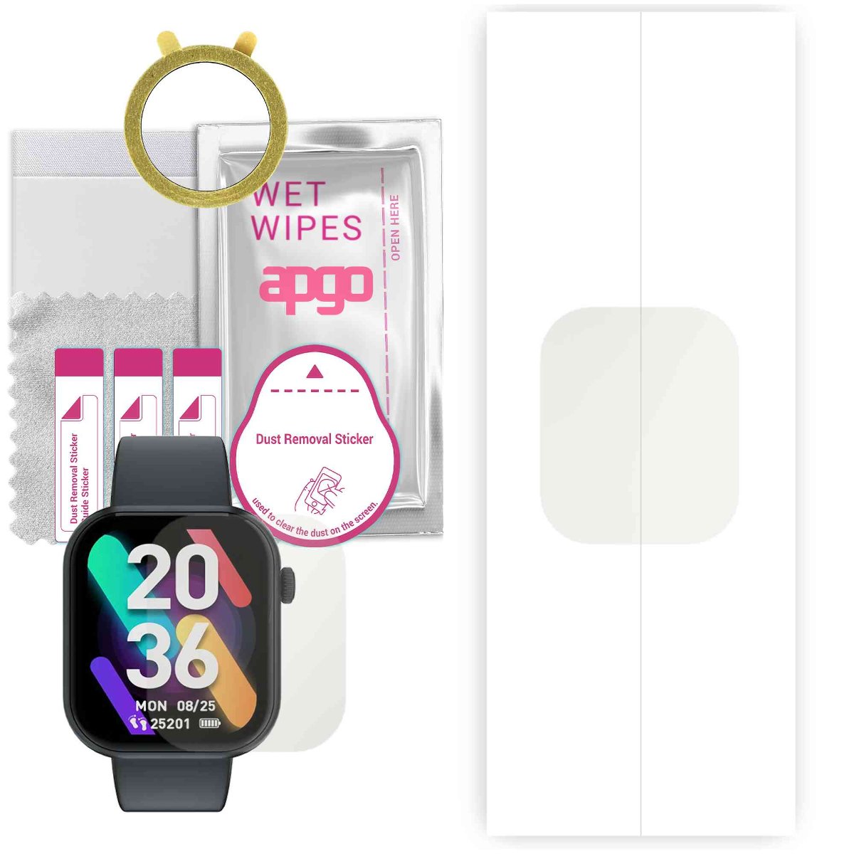 1x Folia hydrożelowa MATOWA do Cubot C5 - apgo Smartwatch Hydrogel MATTE Protection Ochrona na ekran smartwatcha