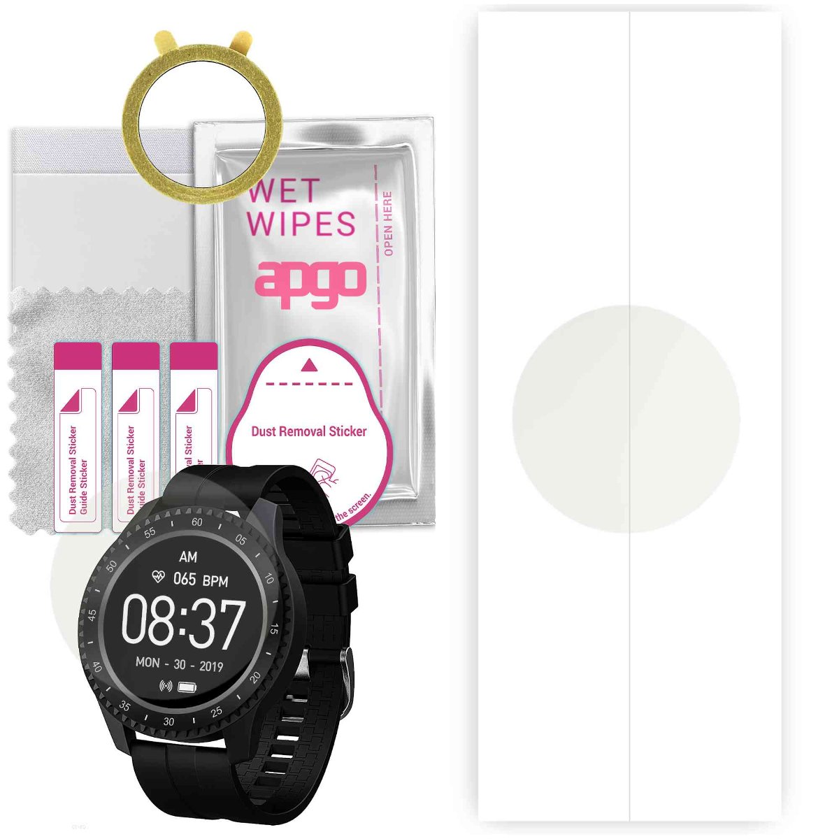 1x Folia hydrożelowa MATOWA do Garett Sport 12 - apgo Smartwatch Hydrogel MATTE Protection Ochrona na ekran smartwatcha