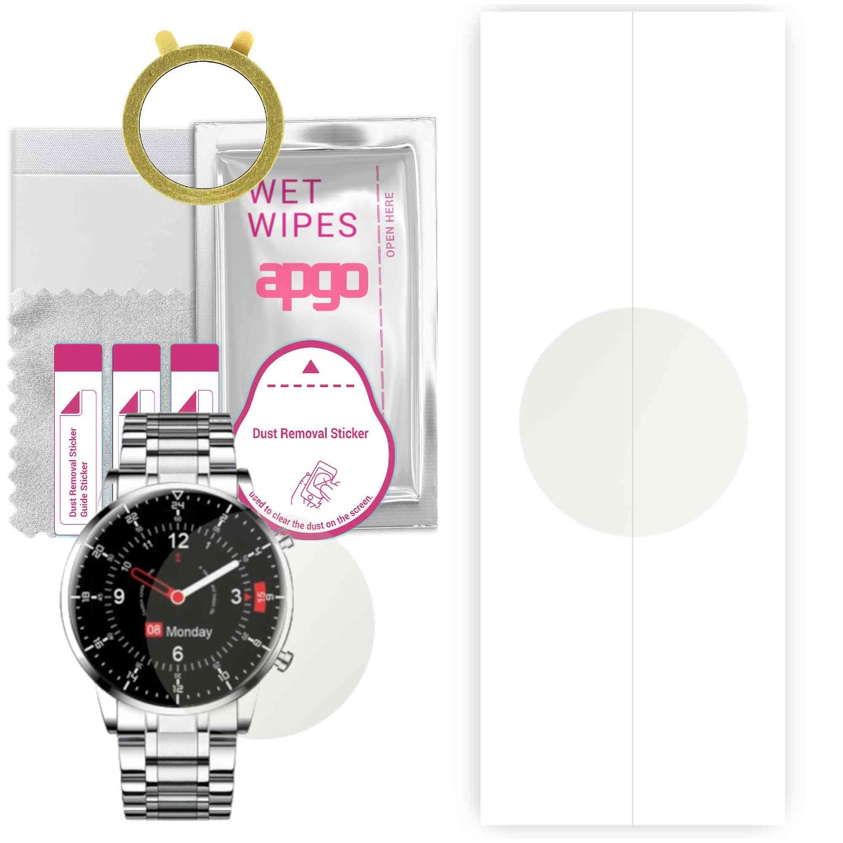 1x Folia hydrożelowa MATOWA do DexXer NY19 - apgo Smartwatch Hydrogel MATTE Protection Ochrona na ekran smartwatcha