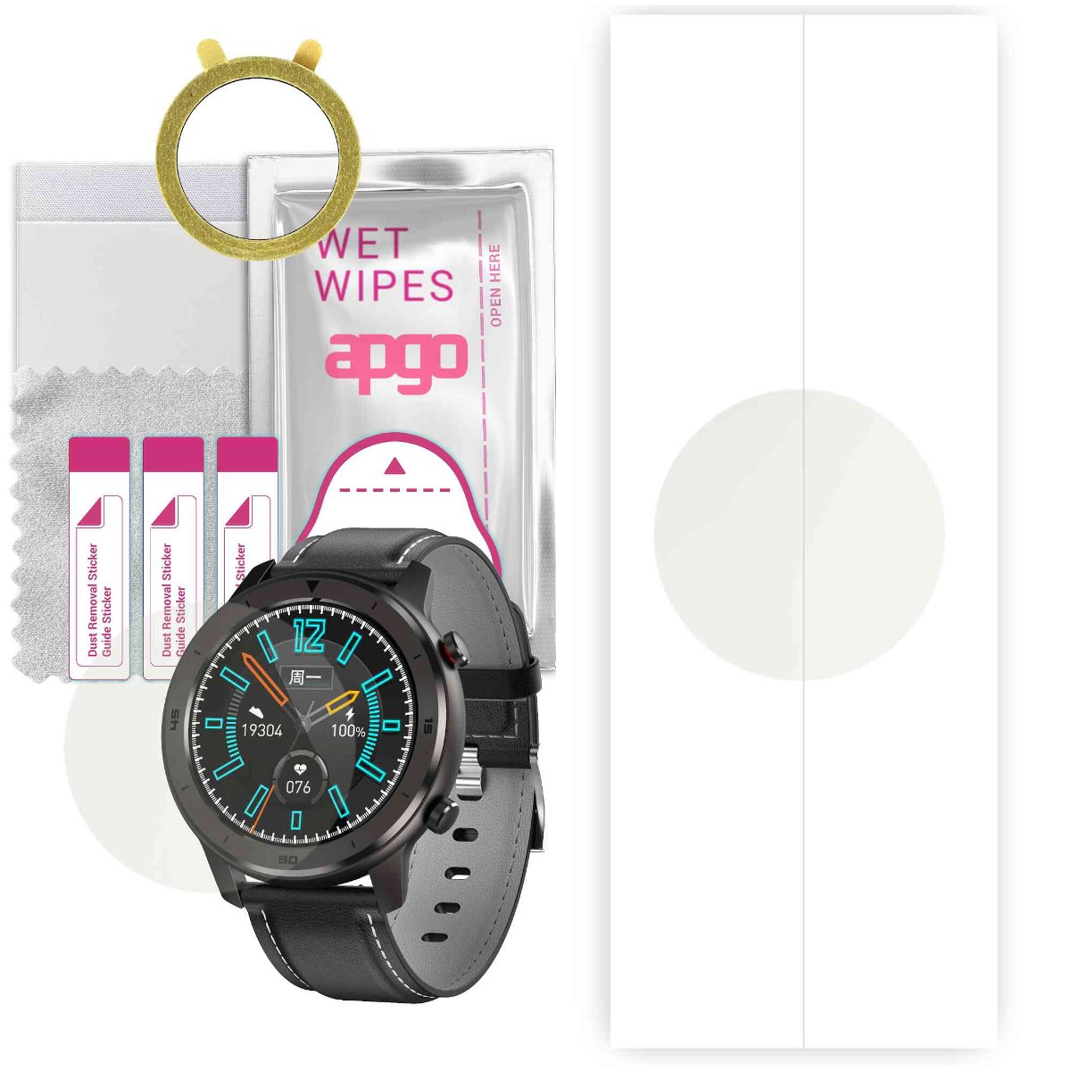 1x Folia hydrożelowa MATOWA do DT NO.1 DT78 - apgo Smartwatch Hydrogel MATTE Protection Ochrona na ekran smartwatcha