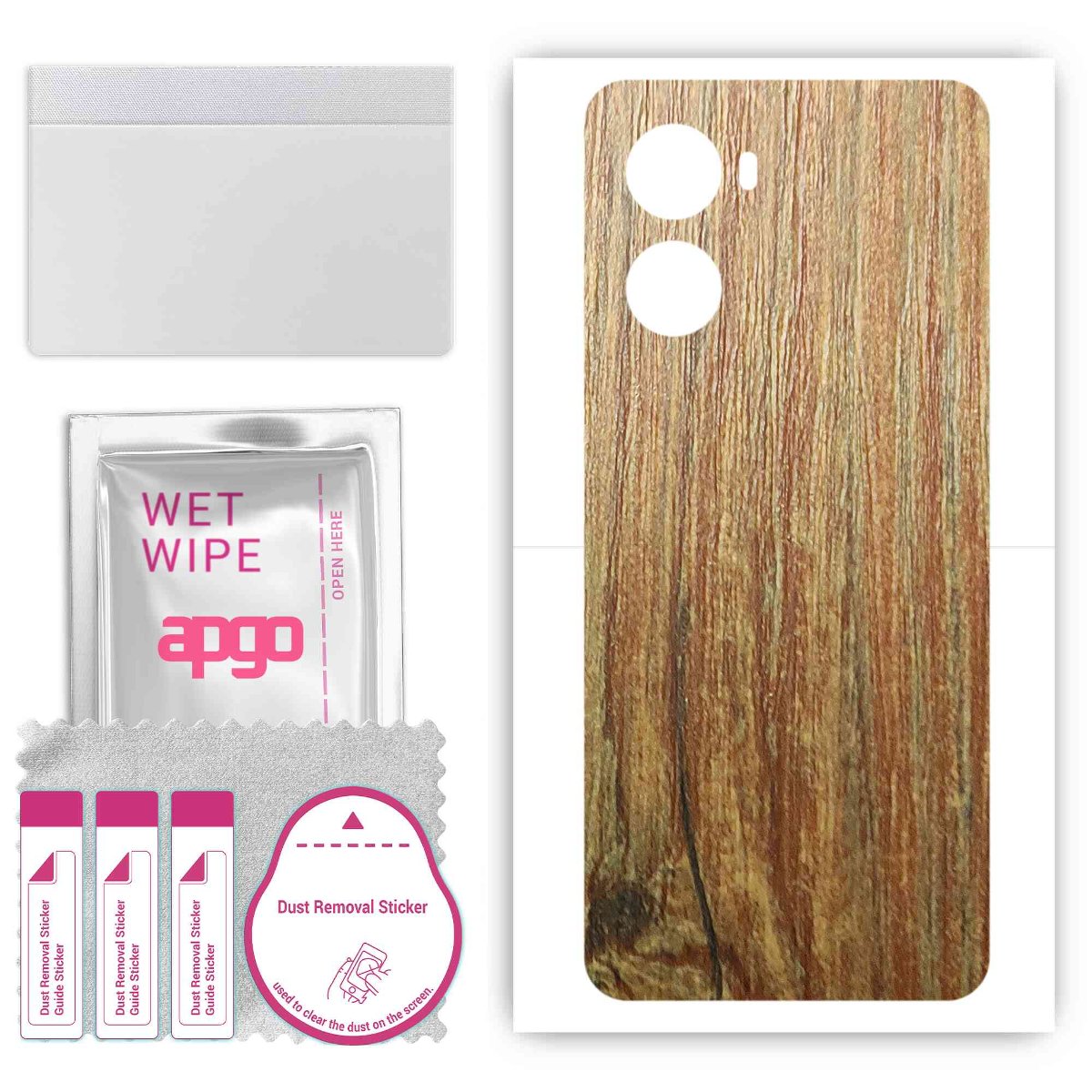 Folia naklejka skórka strukturalna na TYŁ do Umidigi G3 -  Drewno Sosna Antyczna - apgo SKINS