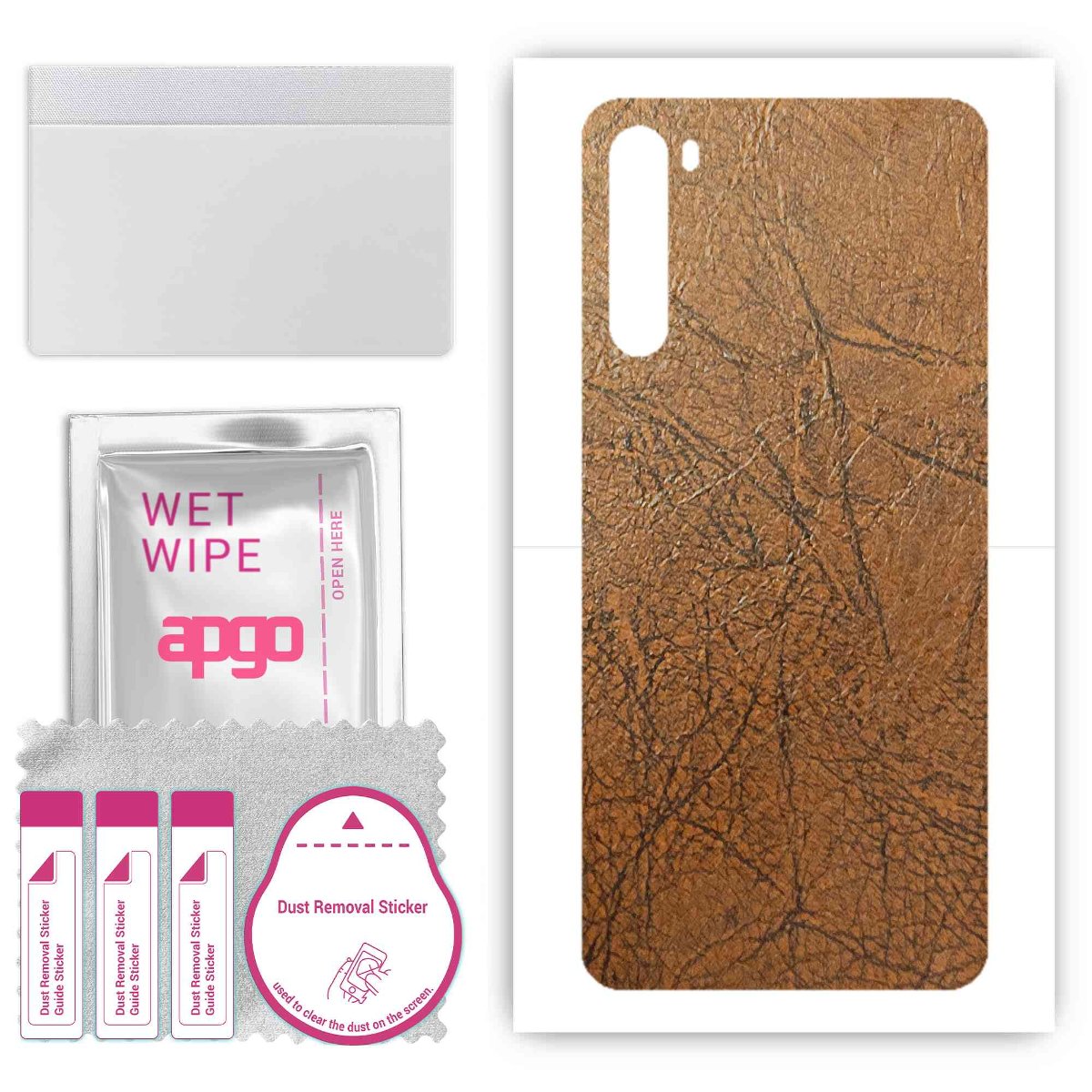 Folia naklejka skórka strukturalna na TYŁ do Redmi Note 8 (2021) -  Skóra Vintage - apgo SKINS