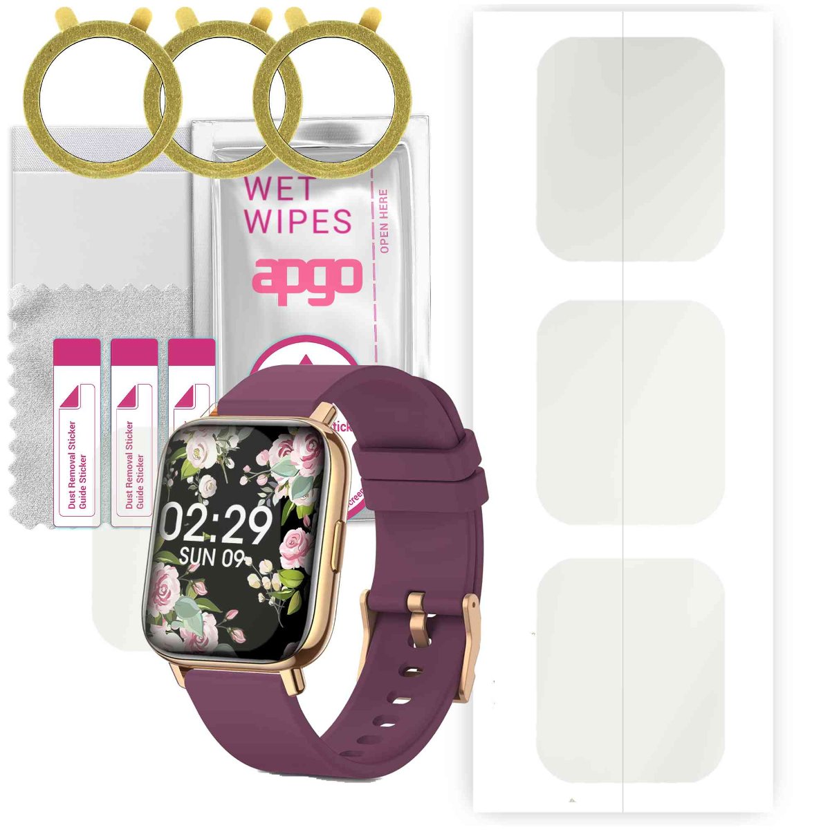 3x Folia hydrożelowa MATOWA do Naixues Y22 - apgo Smartwatch Hydrogel MATTE Protection Ochrona na ekran smartwatcha