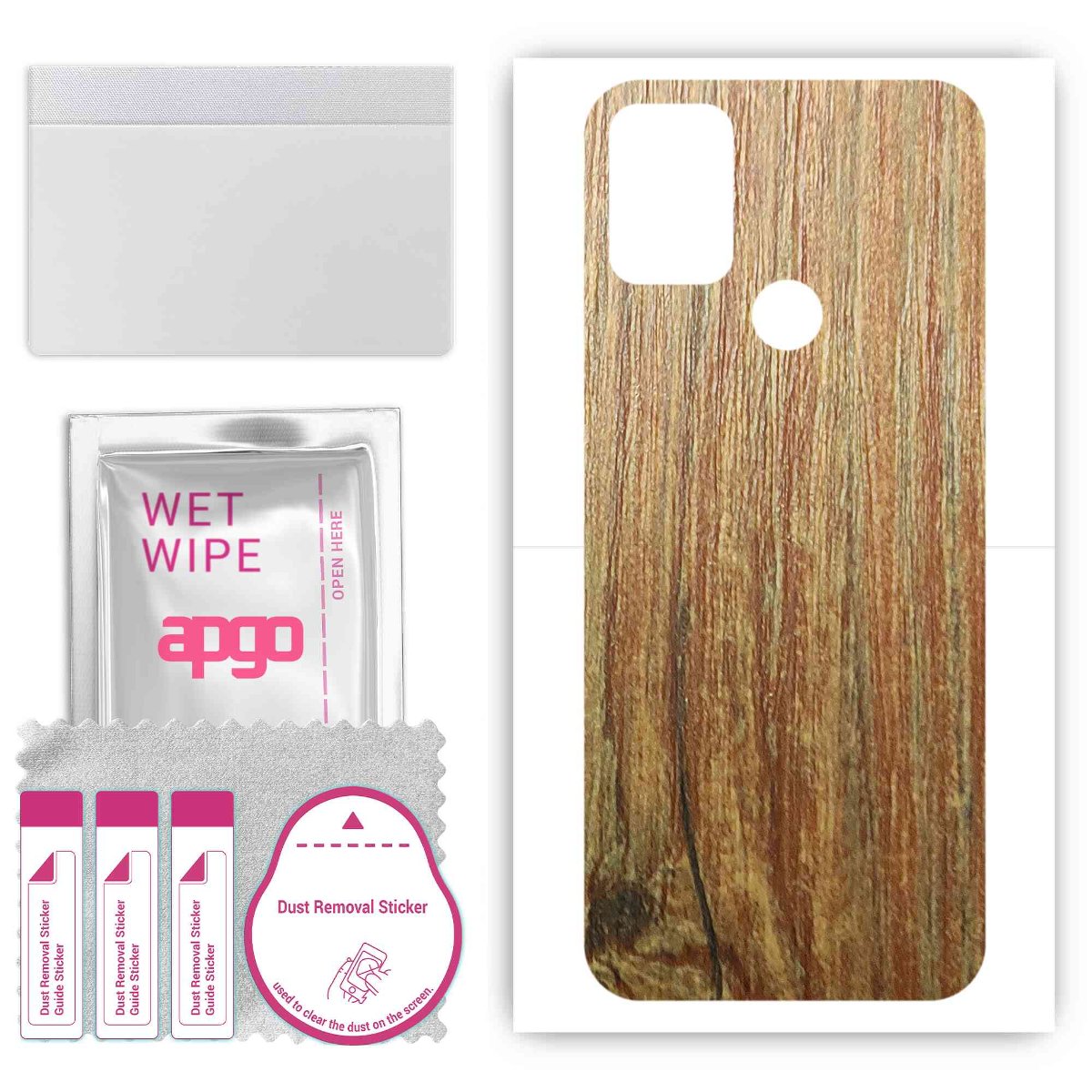 Folia naklejka skórka strukturalna na TYŁ do HTC Wildfire E2 Play -  Drewno Sosna Antyczna - apgo SKINS