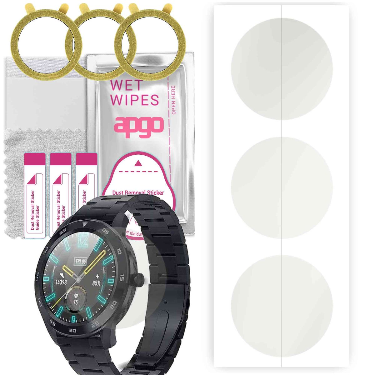 3x Folia hydrożelowa MATOWA do Garett GT22S - apgo Smartwatch Hydrogel MATTE Protection Ochrona na ekran smartwatcha