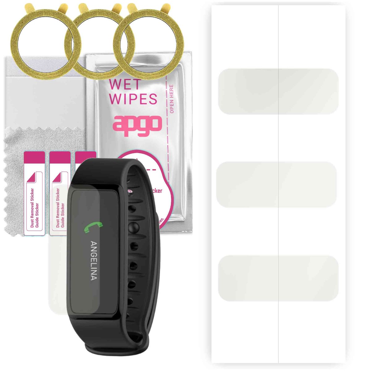 3x Folia hydrożelowa MATOWA do MyKronoz ZeFit 3 - apgo Smartwatch Hydrogel MATTE Protection Ochrona na ekran smartwatcha