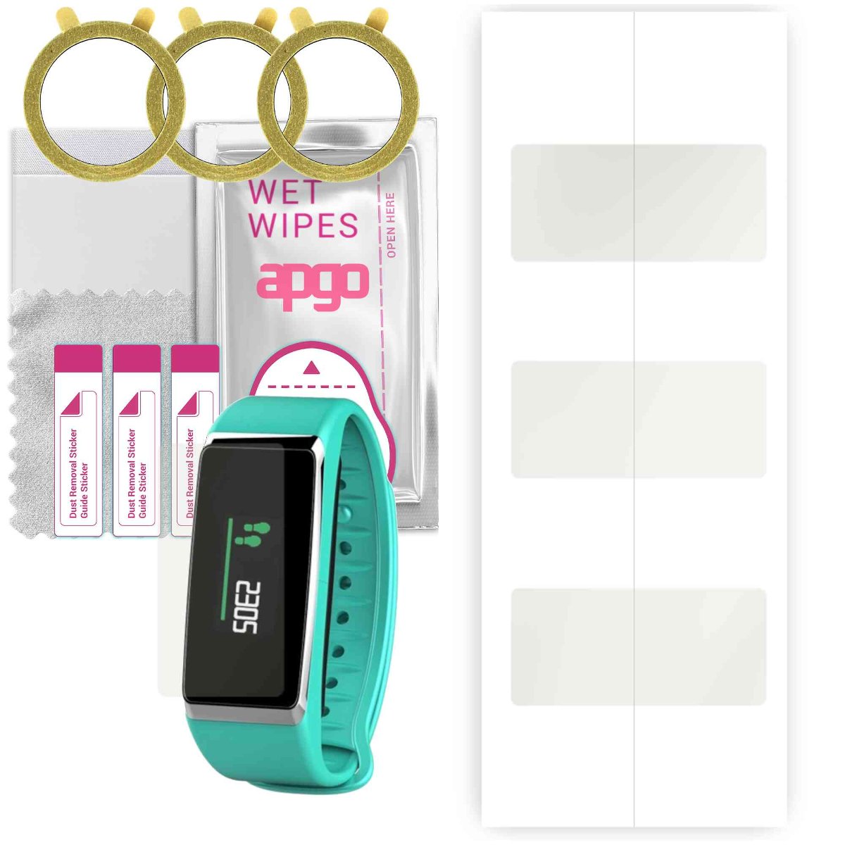 3x Folia hydrożelowa MATOWA do MyKronoz ZeFit 2 Pulse - apgo Smartwatch Hydrogel MATTE Protection Ochrona na ekran smartwatcha