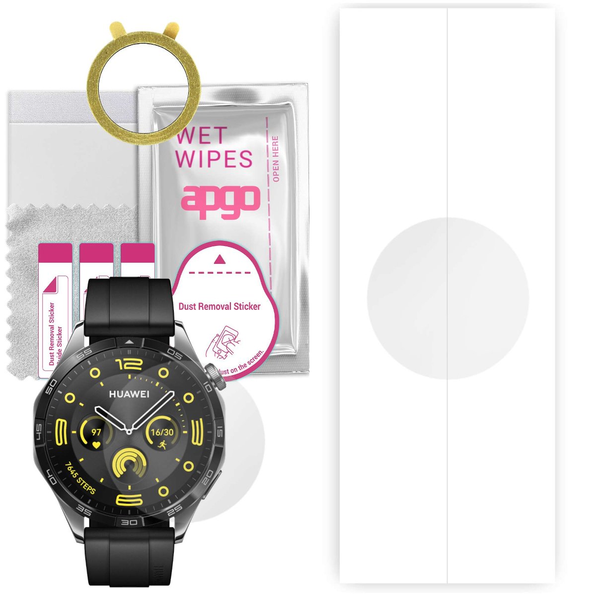 1x Folia hydrożelowa do Huawei Watch GT4 46 mm - apgo Smartwatch Hydrogel Protection Ochrona na ekran smartwatcha