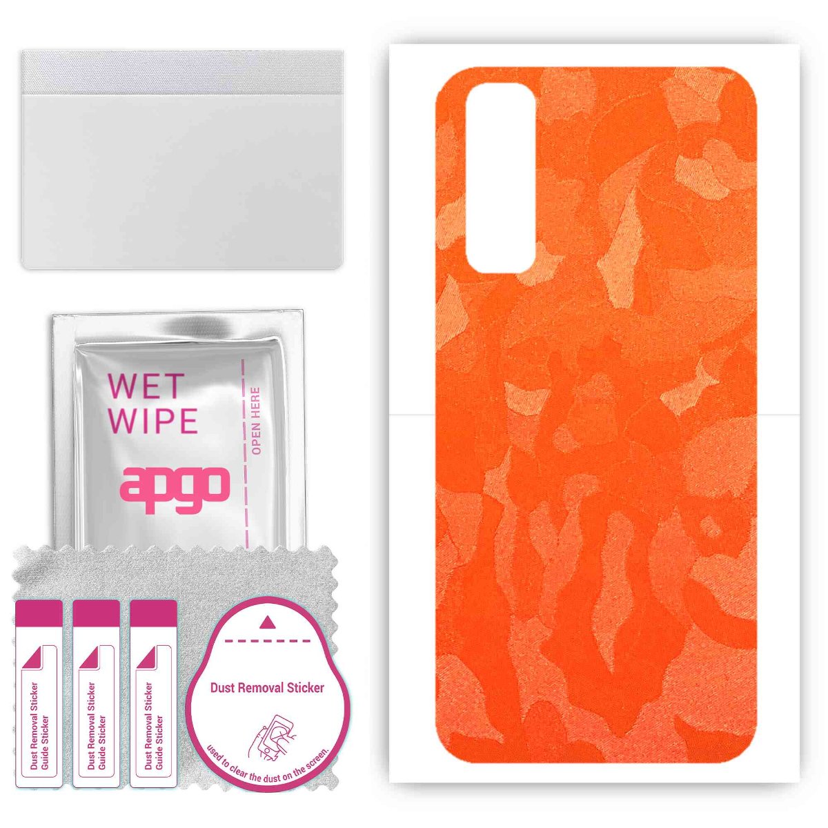 Folia naklejka skórka strukturalna na TYŁ do Realme 7 RMX2155 - Moro Camo Pomarańczowy - apgo SKINS