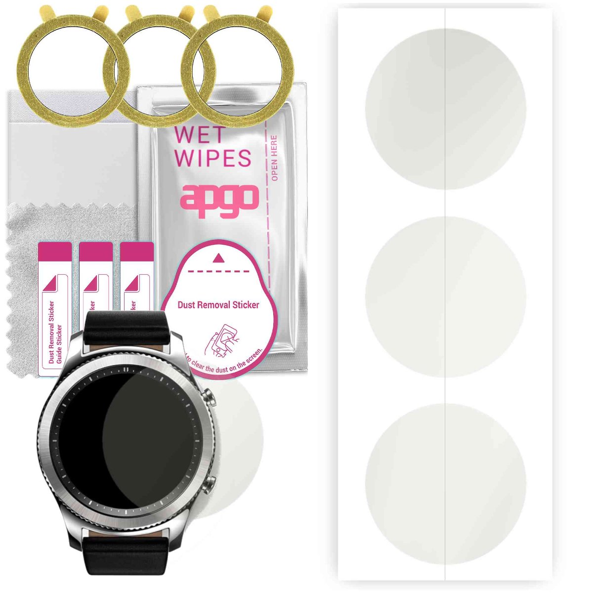 3x Folia hydrożelowa MATOWA do Samsung Gear S3 Classic - apgo Smartwatch Hydrogel MATTE Protection Ochrona na ekran smartwatcha