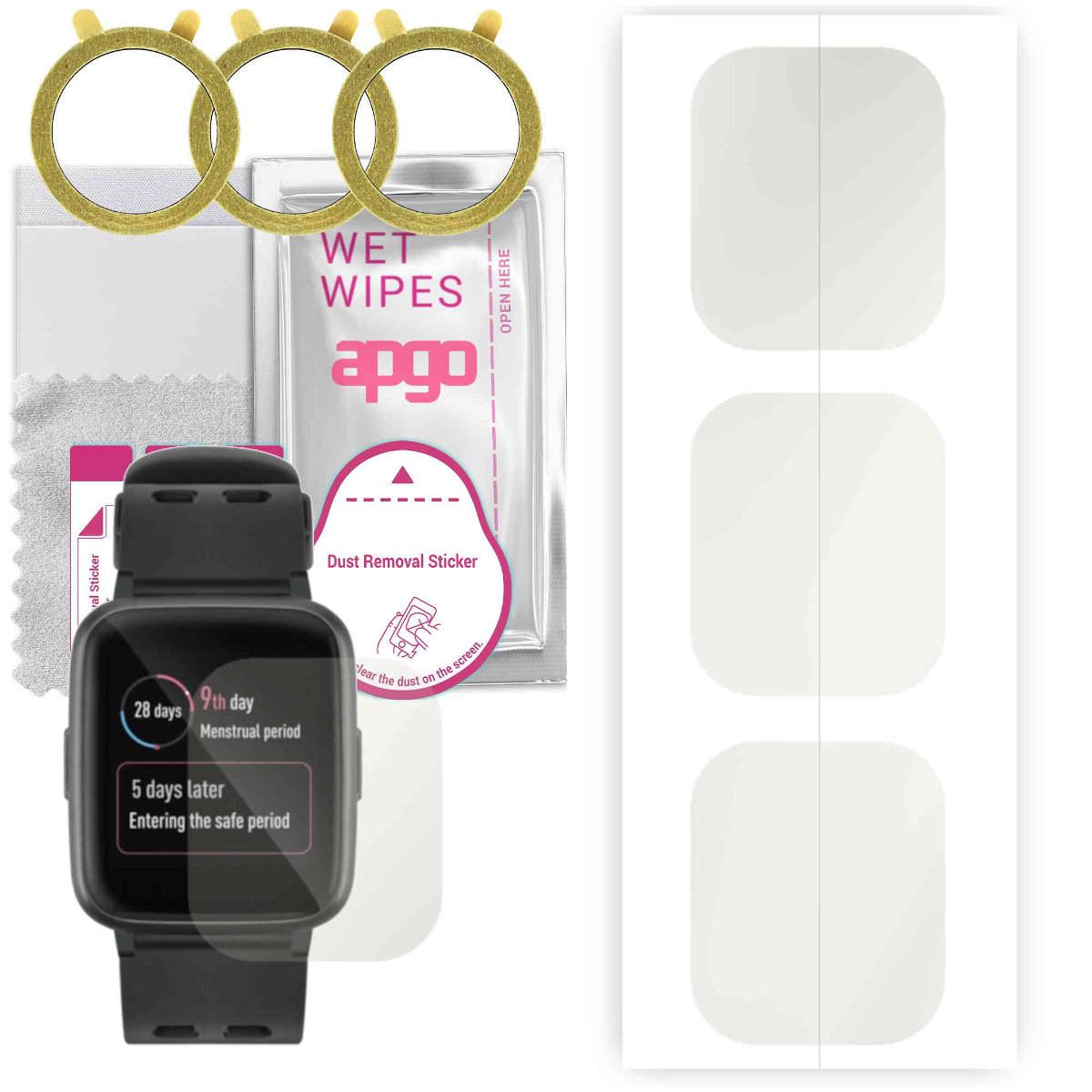 3x Folia hydrożelowa MATOWA do Acme SW202G - apgo Smartwatch Hydrogel MATTE Protection Ochrona na ekran smartwatcha