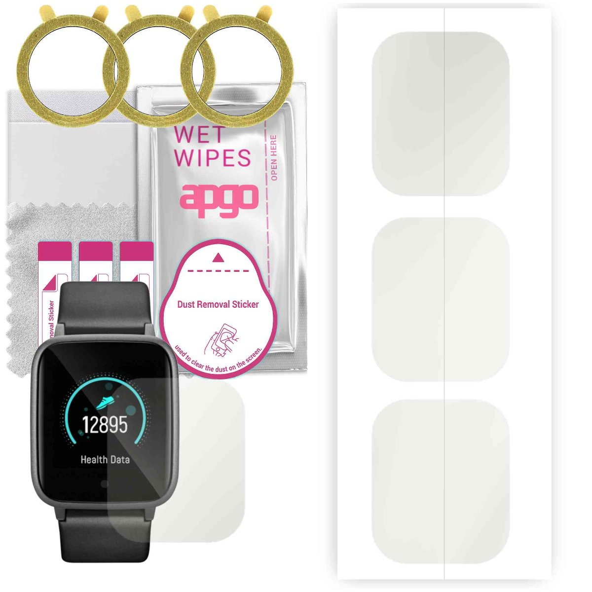 3x Folia hydrożelowa MATOWA do Acme SW104 - apgo Smartwatch Hydrogel MATTE Protection Ochrona na ekran smartwatcha