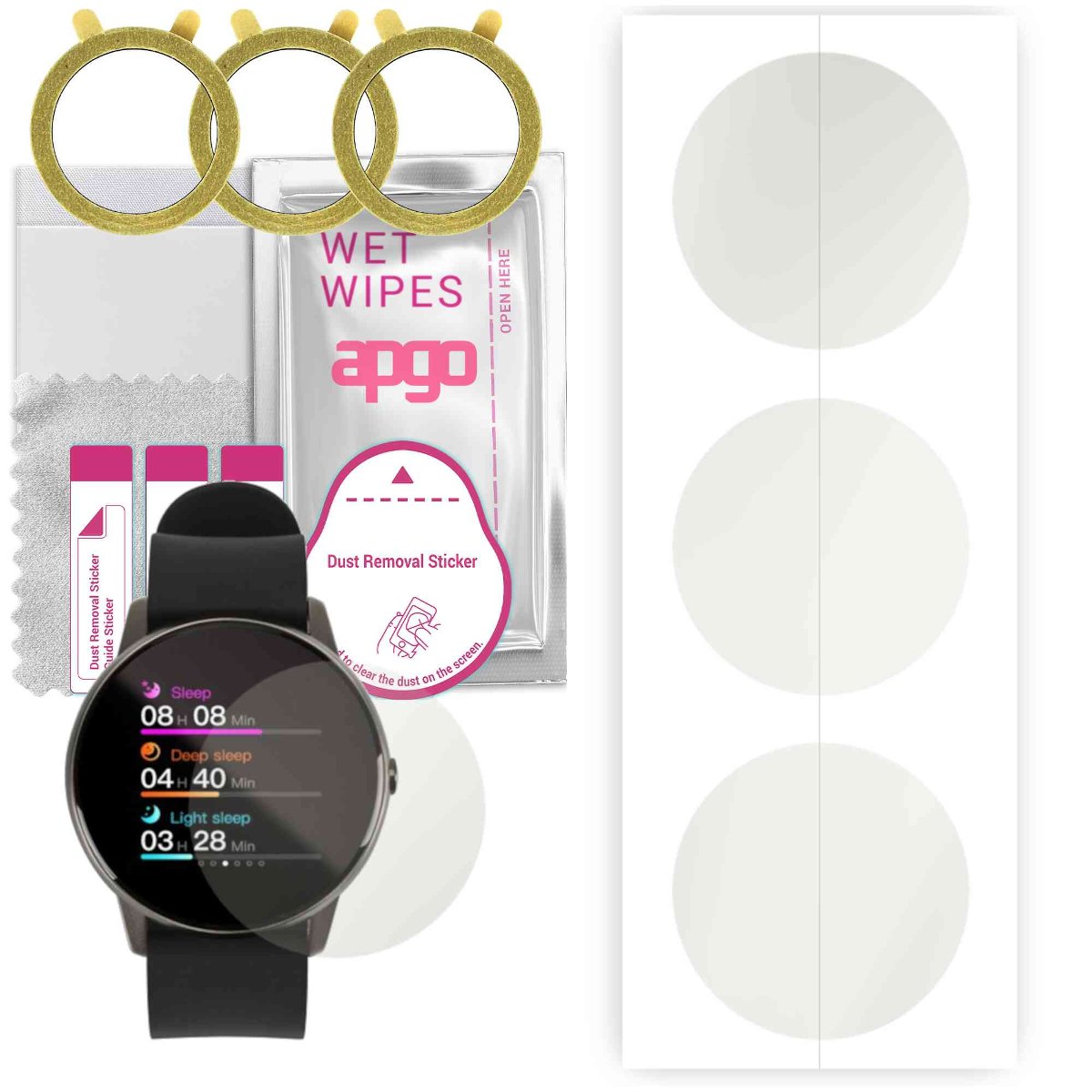 3x Folia hydrożelowa MATOWA do Acme SW203 - apgo Smartwatch Hydrogel MATTE Protection Ochrona na ekran smartwatcha