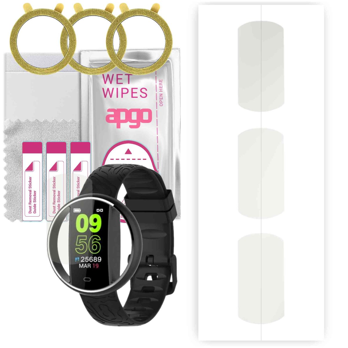3x Folia hydrożelowa MATOWA do Garett Women Nicole - apgo Smartwatch Hydrogel MATTE Protection Ochrona na ekran smartwatcha