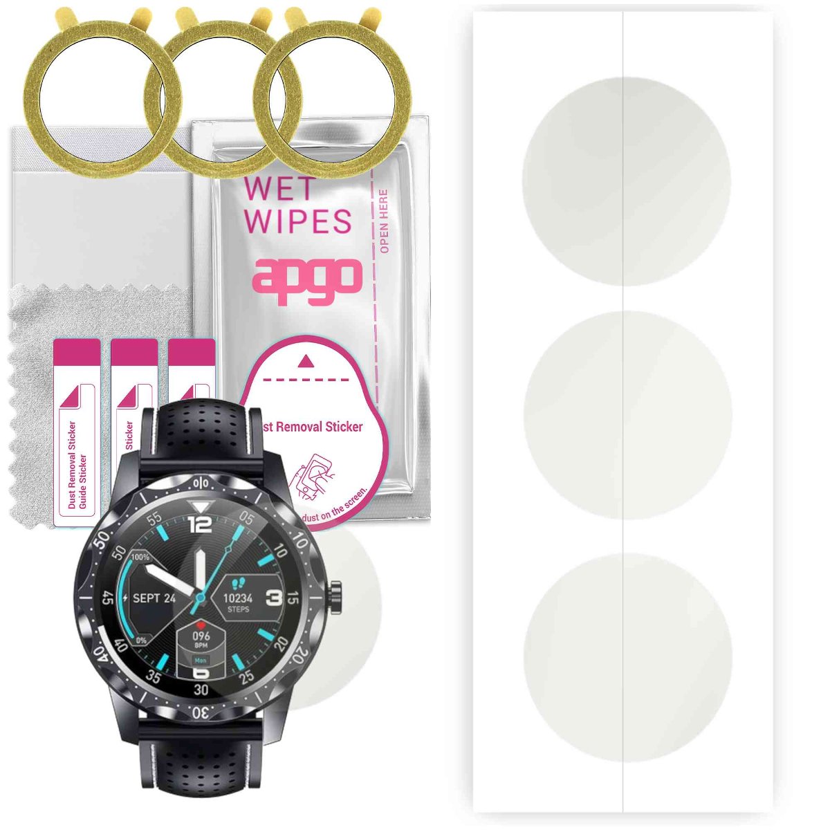 3x Folia hydrożelowa MATOWA do Colmi SKY1 Plus - apgo Smartwatch Hydrogel MATTE Protection Ochrona na ekran smartwatcha