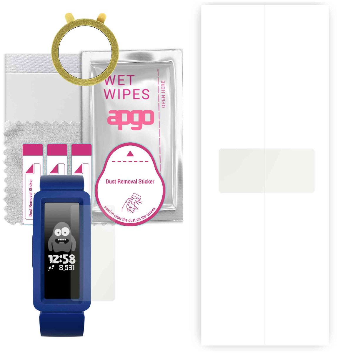 1x Folia hydrożelowa MATOWA do Fitbit Ace 2 - apgo Smartwatch Hydrogel MATTE Protection Ochrona na ekran smartwatcha