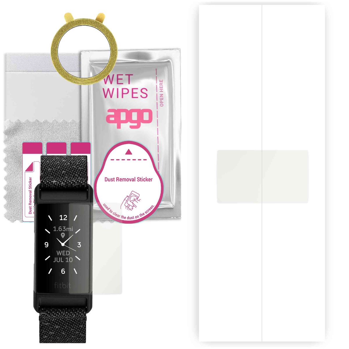 1x Folia hydrożelowa MATOWA do Fitbit Charge 4 SE - apgo Smartwatch Hydrogel MATTE Protection Ochrona na ekran smartwatcha