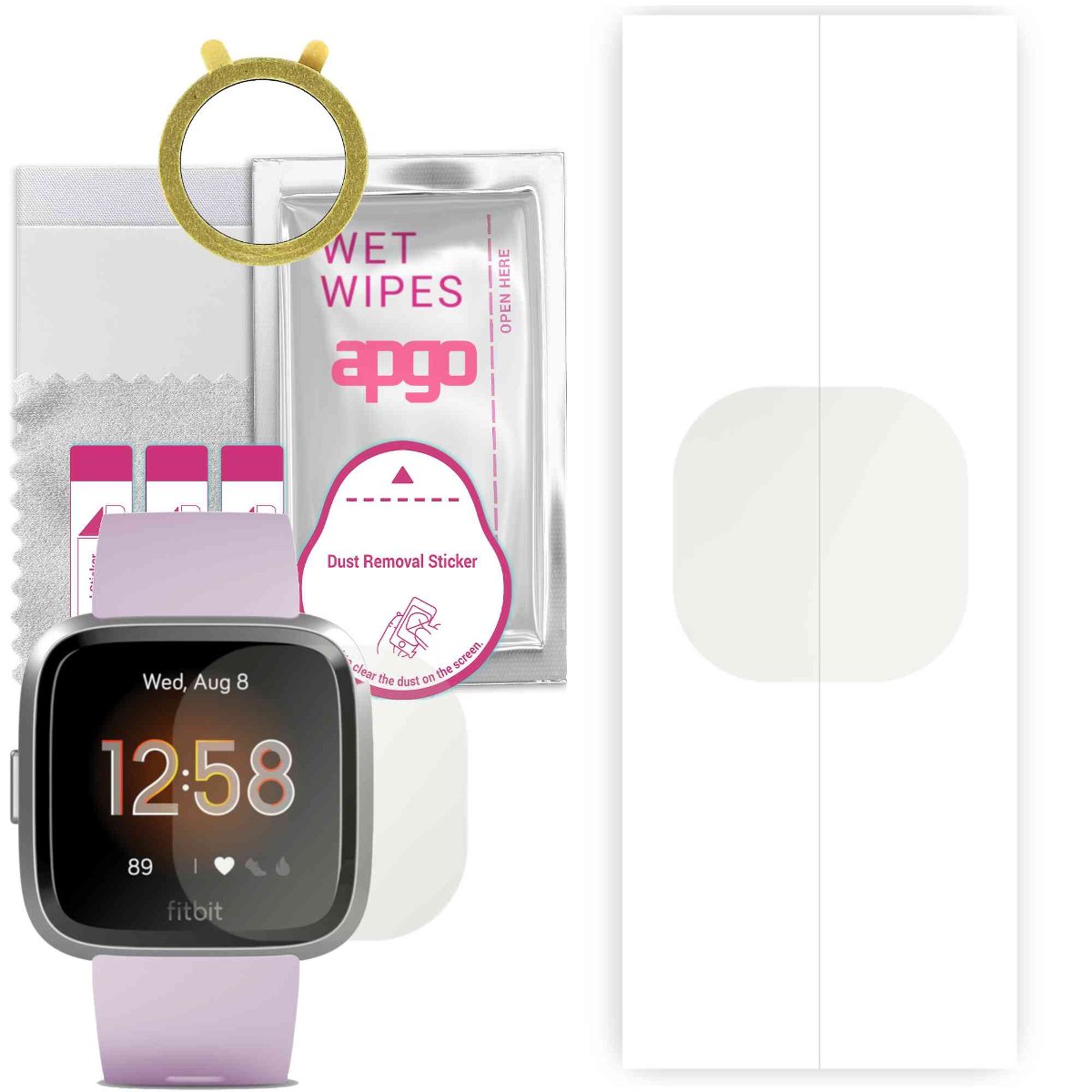 1x Folia hydrożelowa MATOWA do Fitbit Versa Lite Edition - apgo Smartwatch Hydrogel MATTE Protection Ochrona na ekran smartwatcha