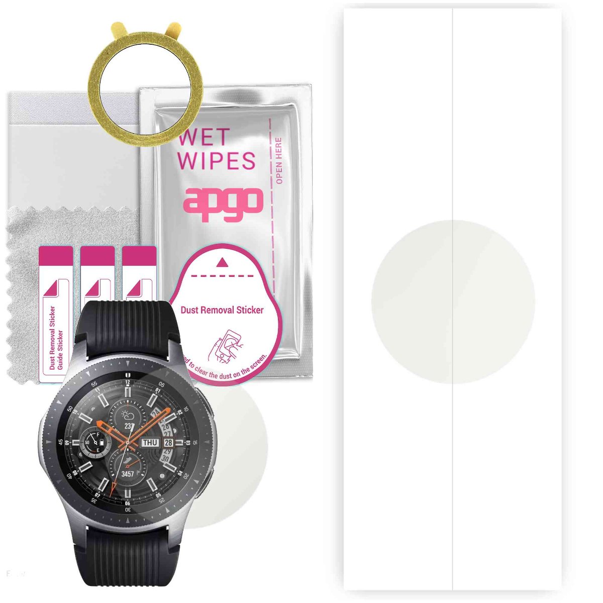 1x Folia hydrożelowa MATOWA do Samsung Galaxy Watch LTE - apgo Smartwatch Hydrogel MATTE Protection Ochrona na ekran smartwatcha