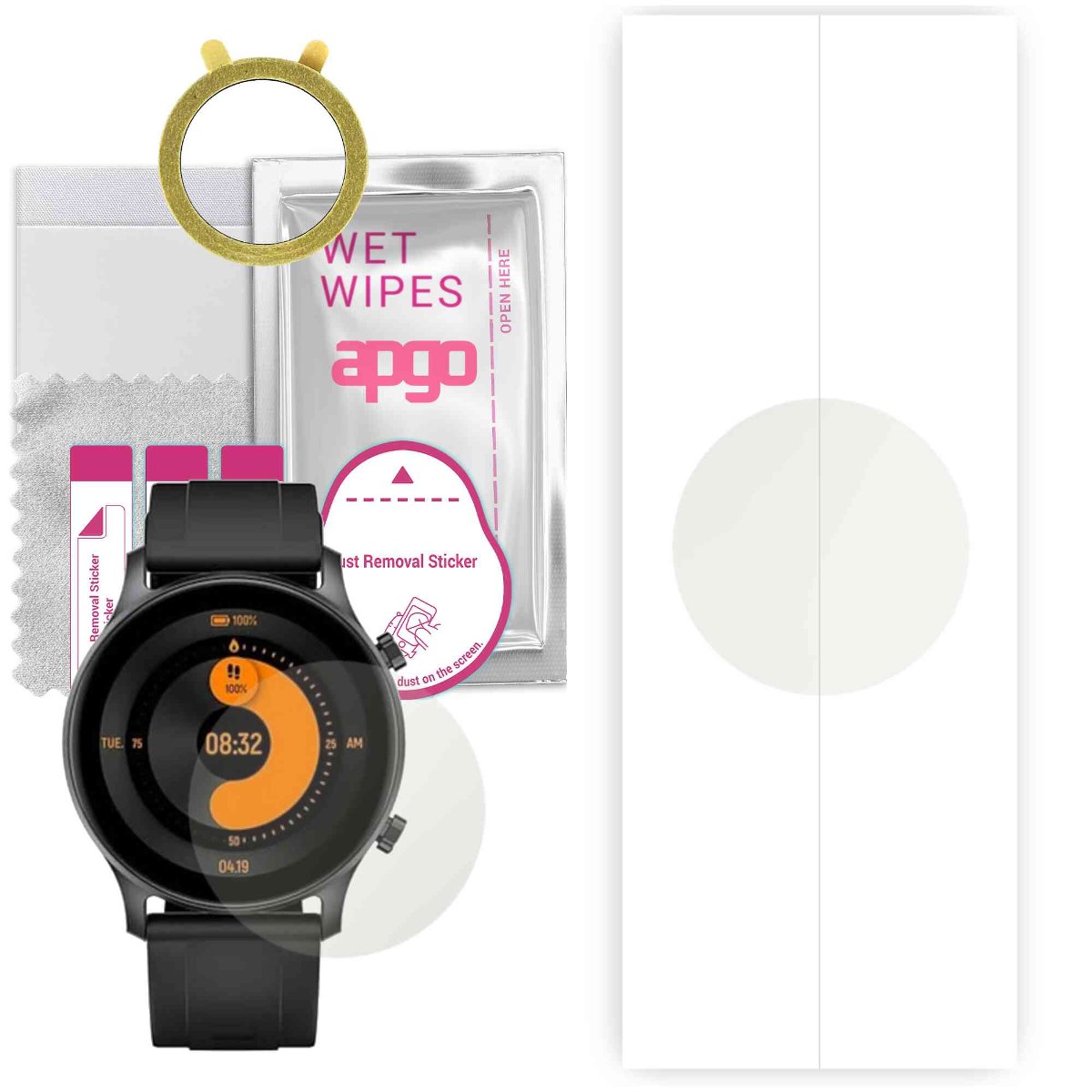 1x Folia hydrożelowa MATOWA do Haylou RS3 - apgo Smartwatch Hydrogel MATTE Protection Ochrona na ekran smartwatcha