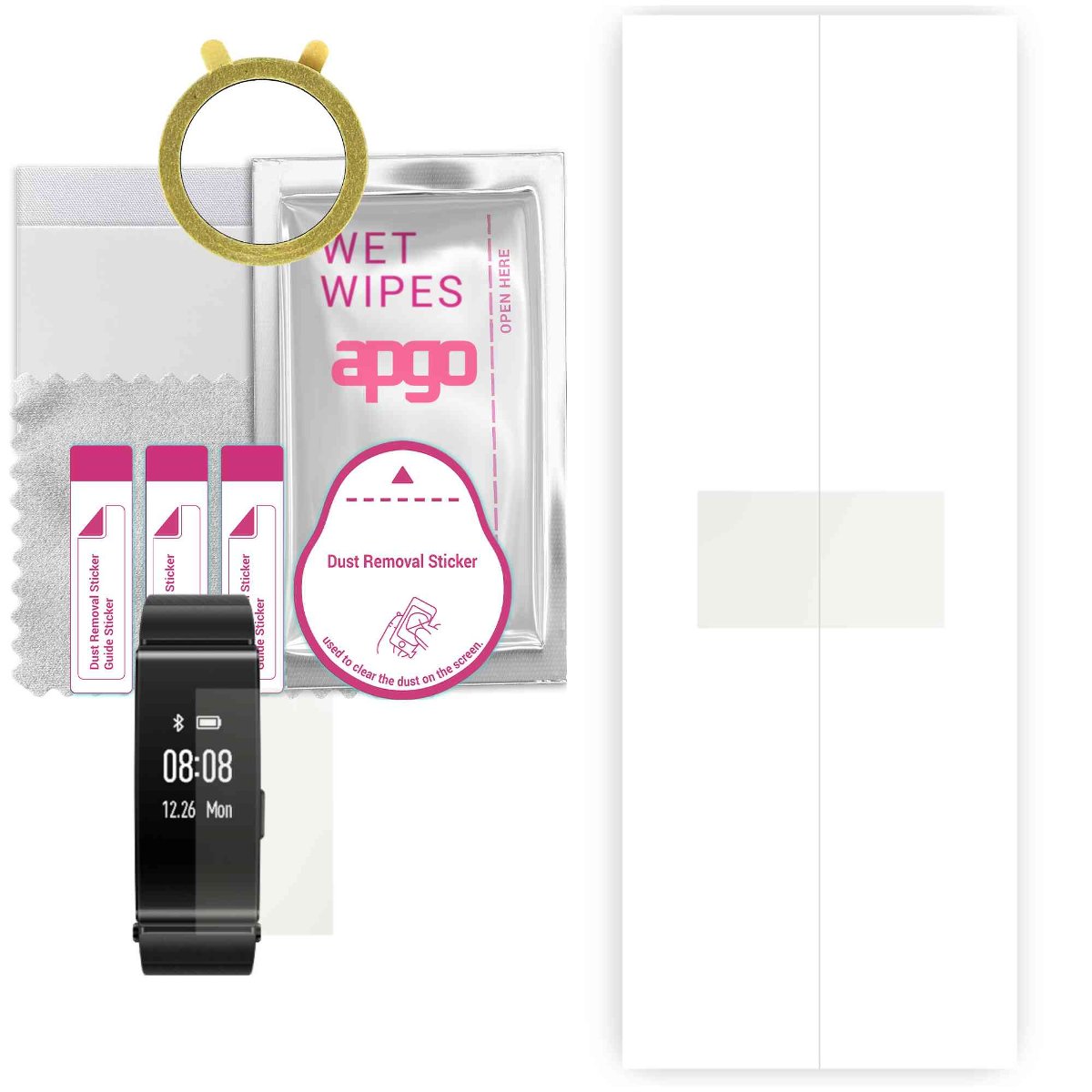 1x Folia hydrożelowa MATOWA do Huawei Talkband B2 - apgo Smartwatch Hydrogel MATTE Protection Ochrona na ekran smartwatcha