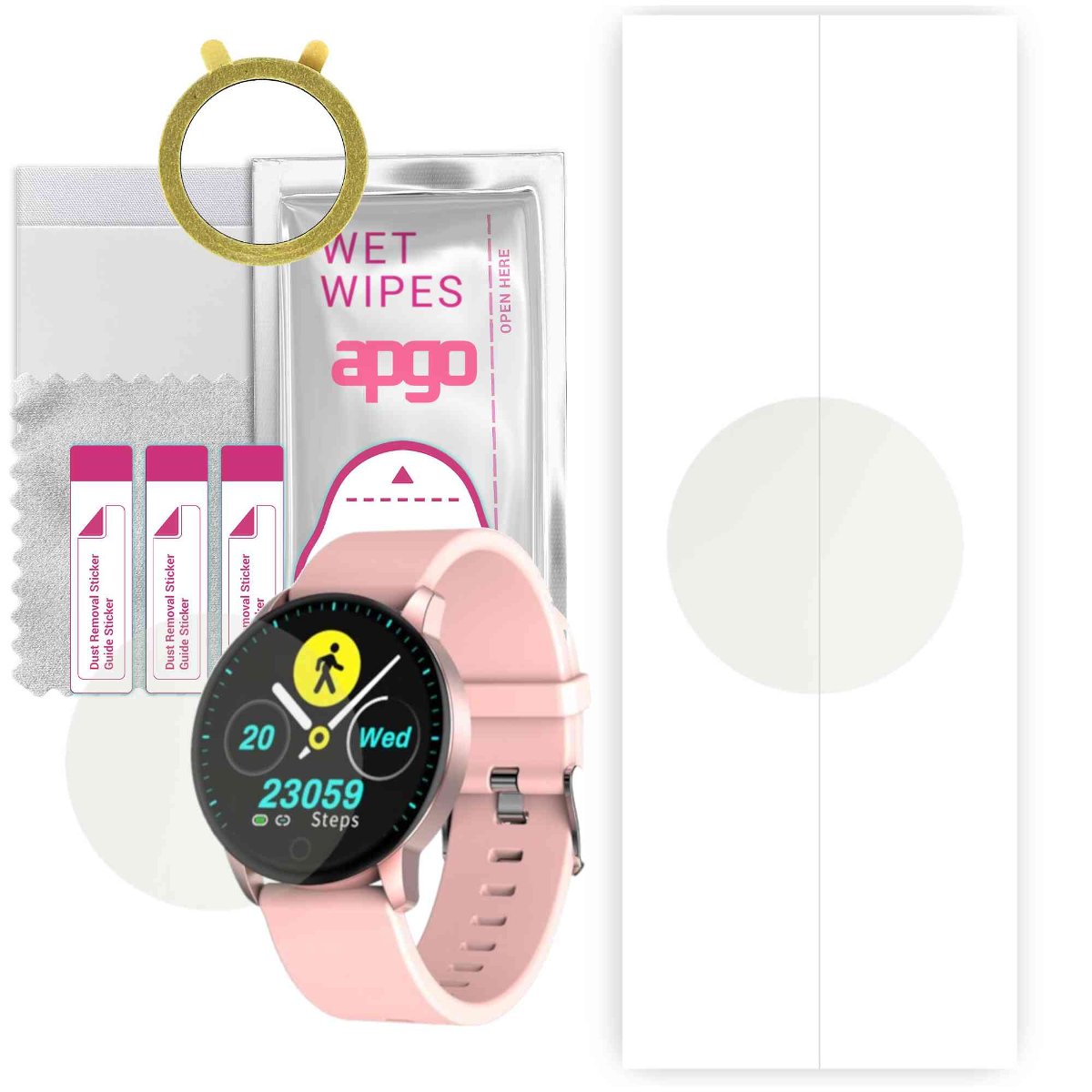 1x Folia hydrożelowa MATOWA do Garett Women Lily - apgo Smartwatch Hydrogel MATTE Protection Ochrona na ekran smartwatcha
