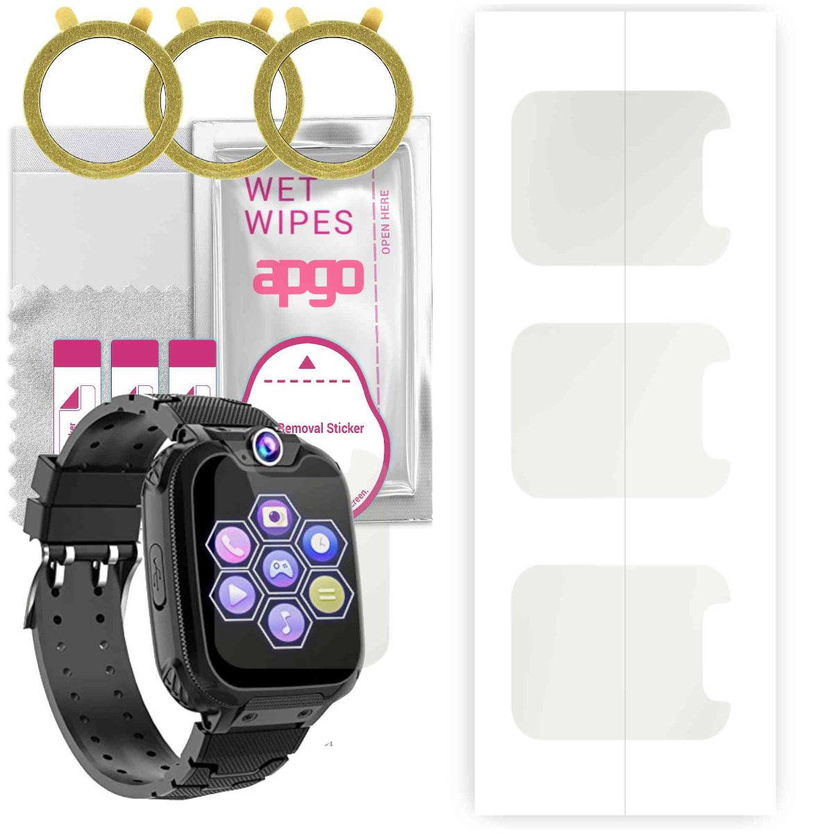 3x Folia hydrożelowa MATOWA do Jubunrer KEVINLY-S10-UK  - apgo Smartwatch Hydrogel MATTE Protection Ochrona na ekran smartwatcha