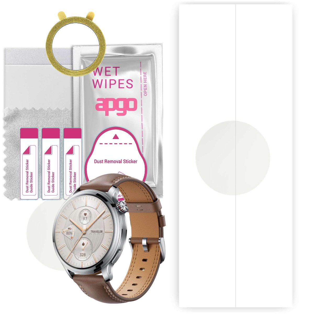 1x Folia hydrożelowa MATOWA do Honor Watch 4 Pro - apgo Smartwatch Hydrogel MATTE Protection Ochrona na ekran smartwatcha