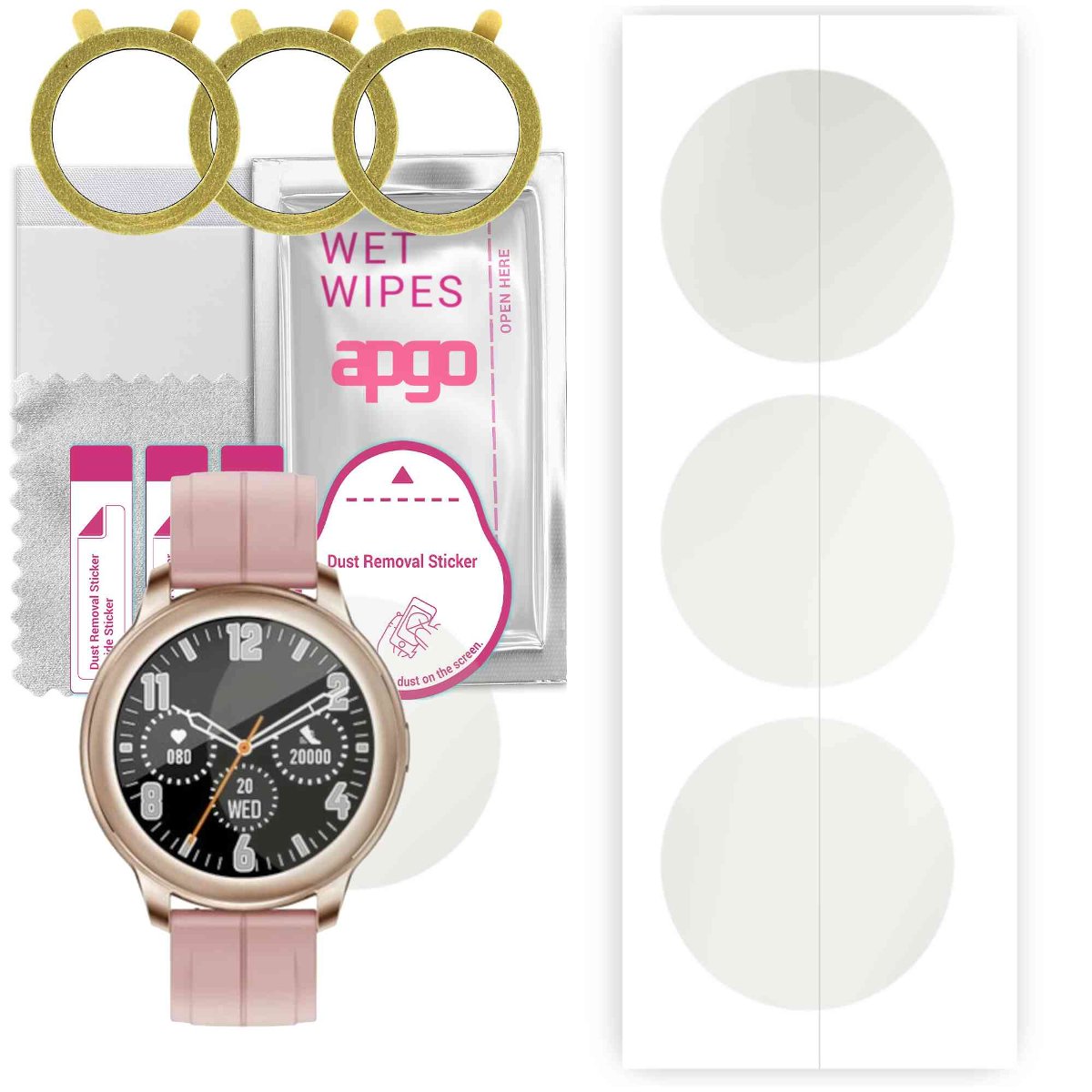3x Folia hydrożelowa MATOWA do Tracer SMF11 Iris - apgo Smartwatch Hydrogel MATTE Protection Ochrona na ekran smartwatcha