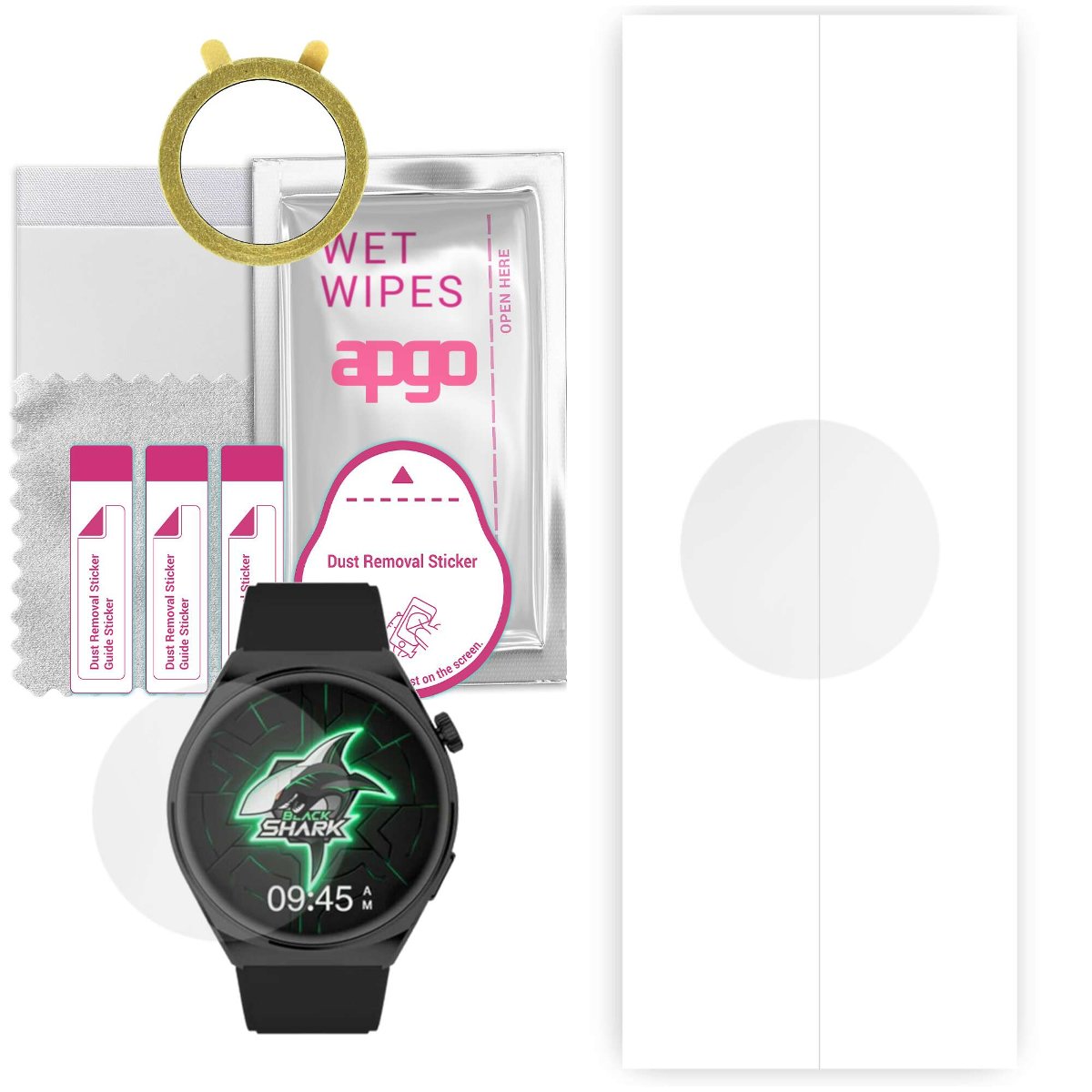 1x Folia hydrożelowa do Xiaomi Black Shark S1 - apgo Smartwatch Hydrogel Protection Ochrona na ekran smartwatcha