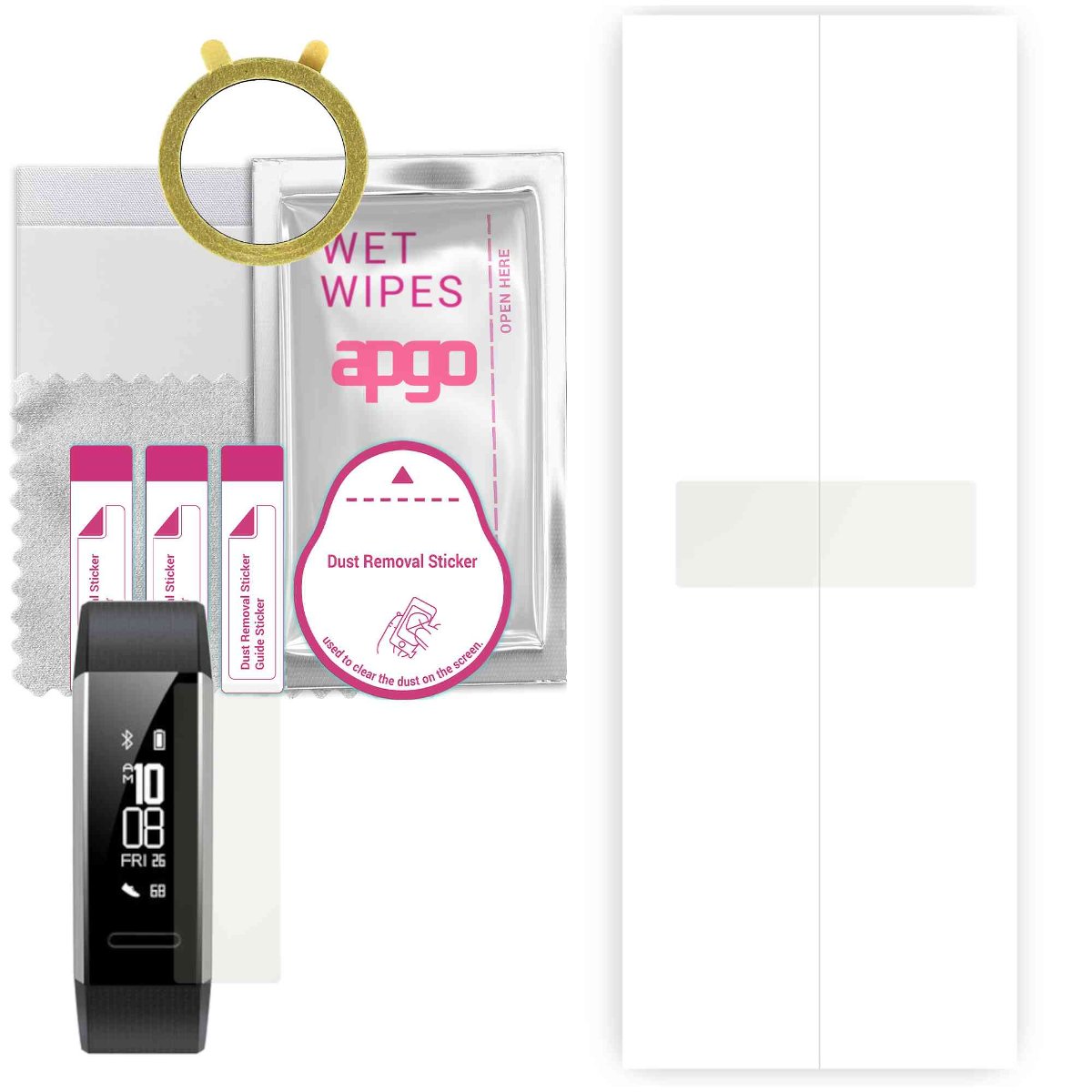 1x Folia hydrożelowa MATOWA do Huawei Band 2 Pro - apgo Smartwatch Hydrogel MATTE Protection Ochrona na ekran smartwatcha