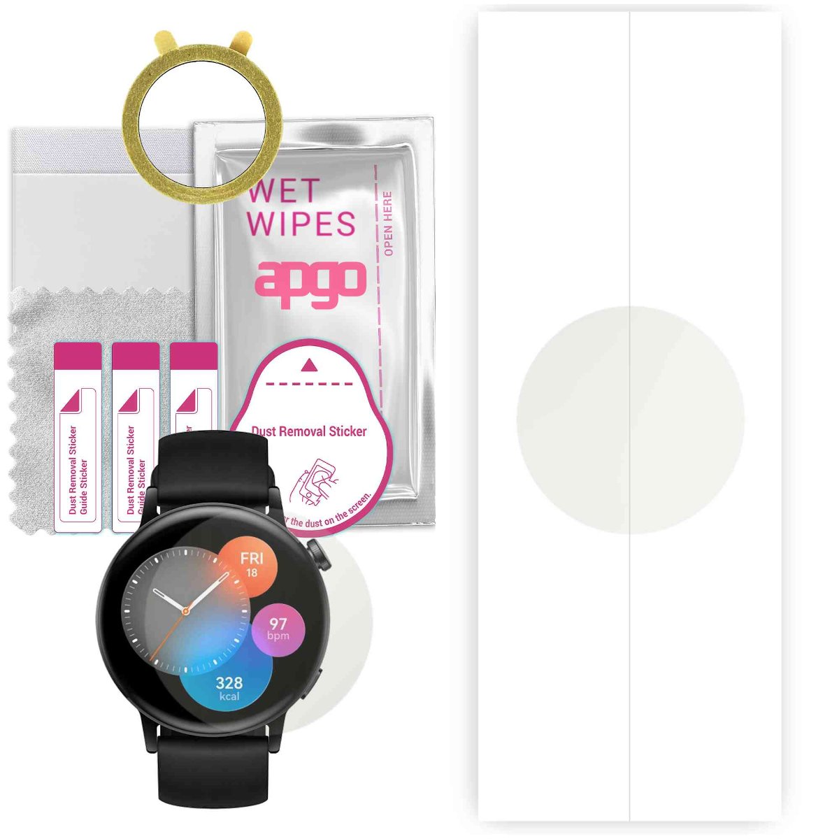 1x Folia hydrożelowa MATOWA do Huawei Watch GT 3 42mm Active - apgo Smartwatch Hydrogel MATTE Protection Ochrona na ekran smartwatcha