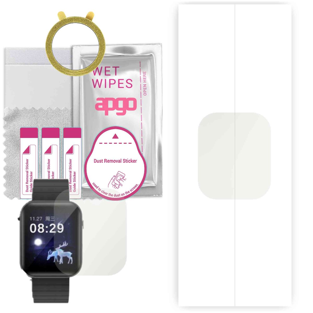 1x Folia hydrożelowa MATOWA do Kello XP40 - apgo Smartwatch Hydrogel MATTE Protection Ochrona na ekran smartwatcha