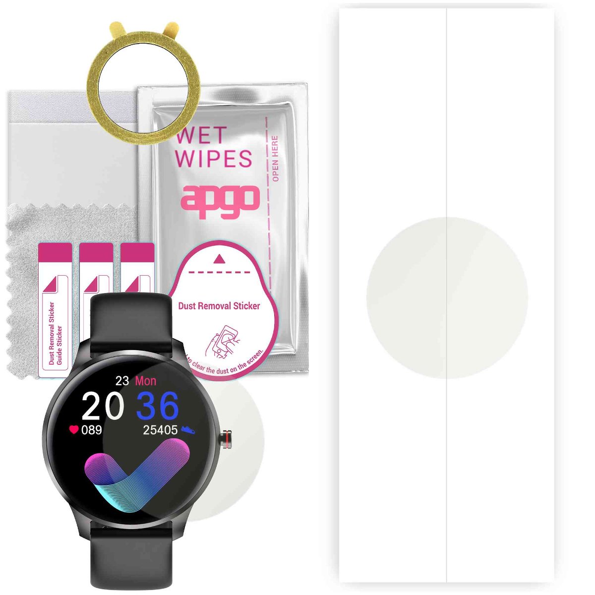 1x Folia hydrożelowa MATOWA do Garett Women Paula - apgo Smartwatch Hydrogel MATTE Protection Ochrona na ekran smartwatcha