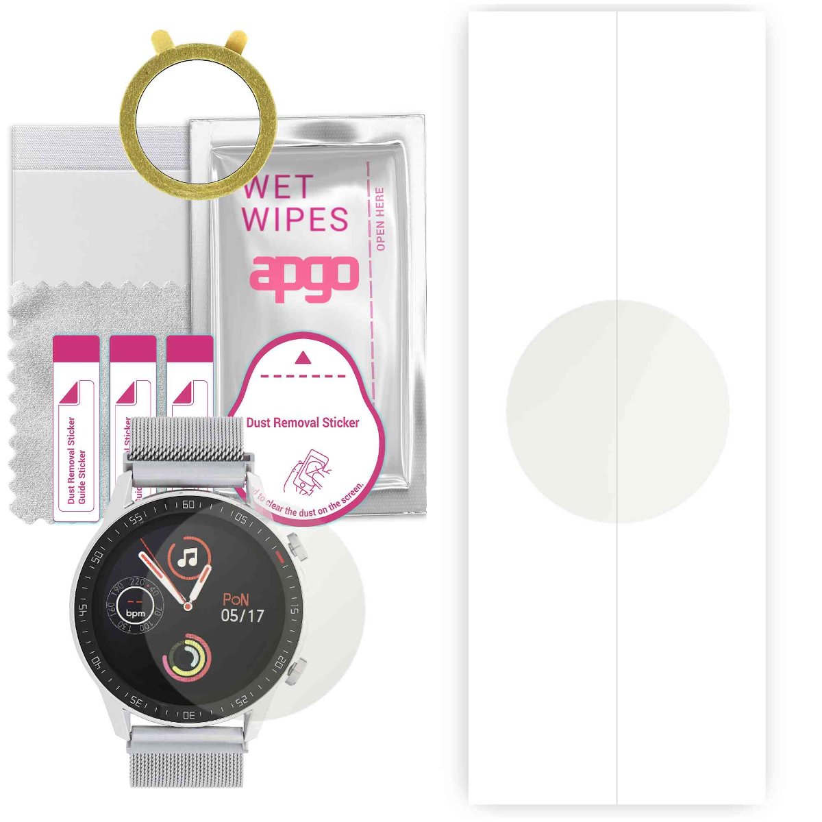 1x Folia hydrożelowa MATOWA do Garett Gentleman GT - apgo Smartwatch Hydrogel MATTE Protection Ochrona na ekran smartwatcha