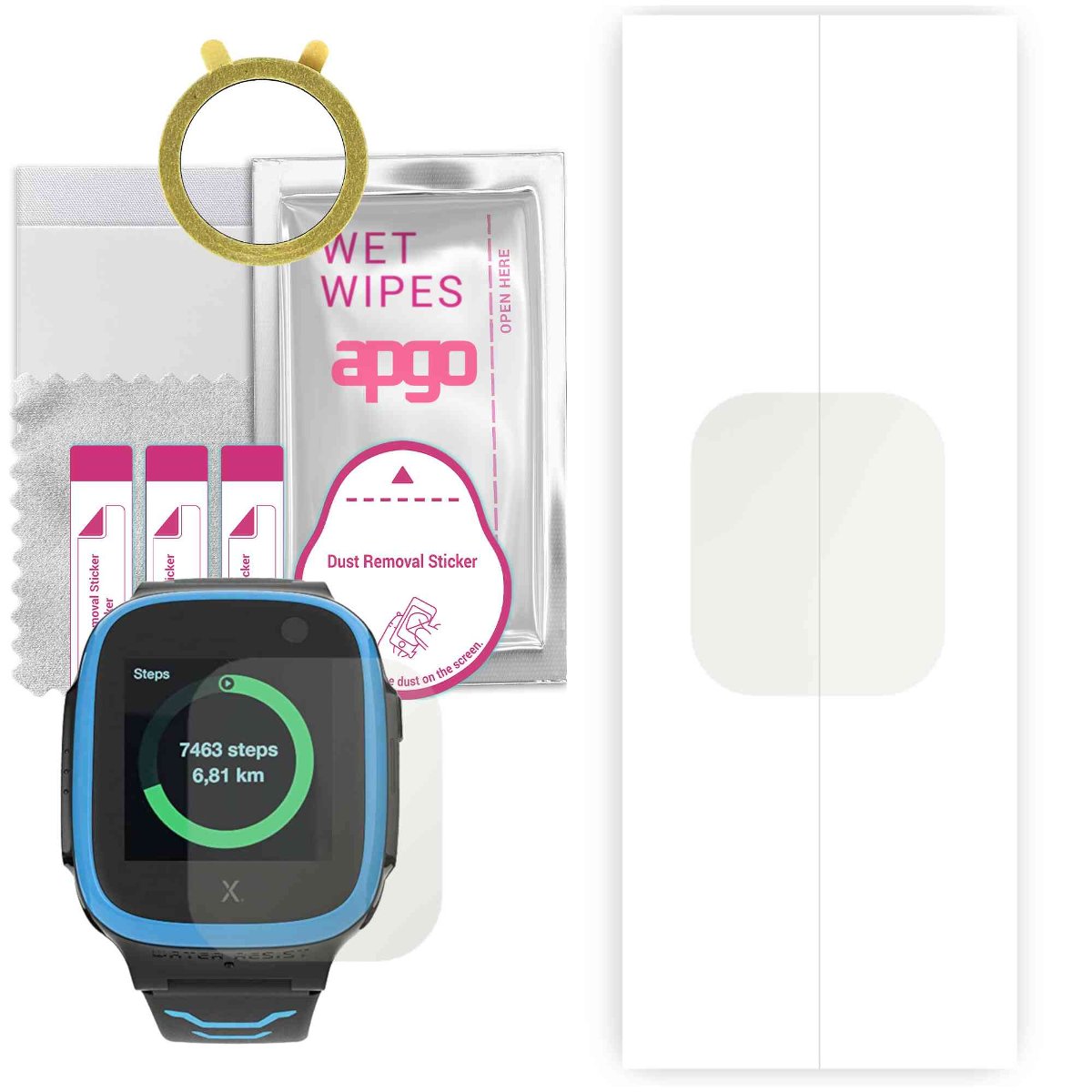 1x Folia hydrożelowa MATOWA do Xplora X5 play - apgo Smartwatch Hydrogel MATTE Protection Ochrona na ekran smartwatcha