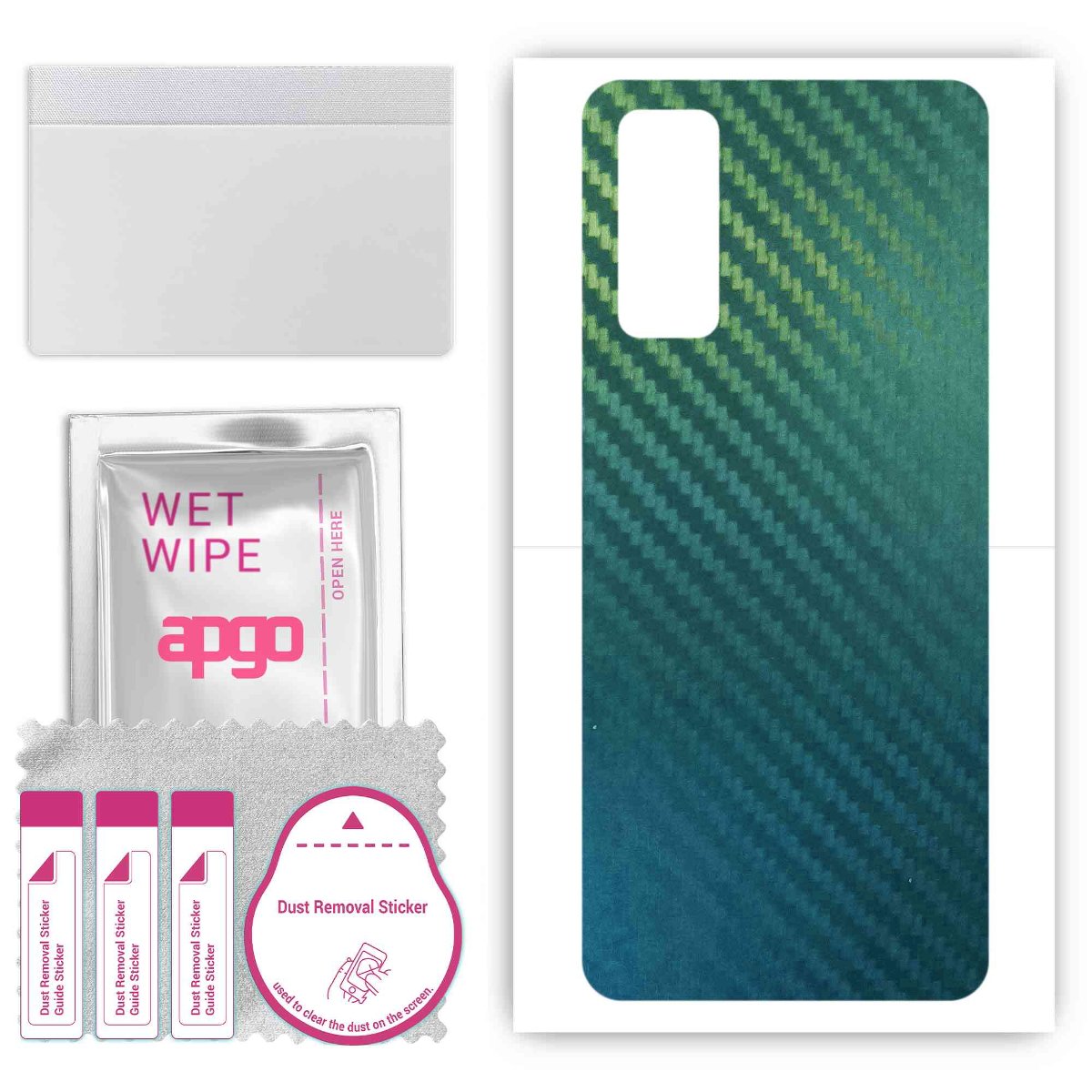 Folia naklejka skórka strukturalna na TYŁ do Vivo V20 SE -  Carbon Kameleon CAKA1 - apgo SKINS