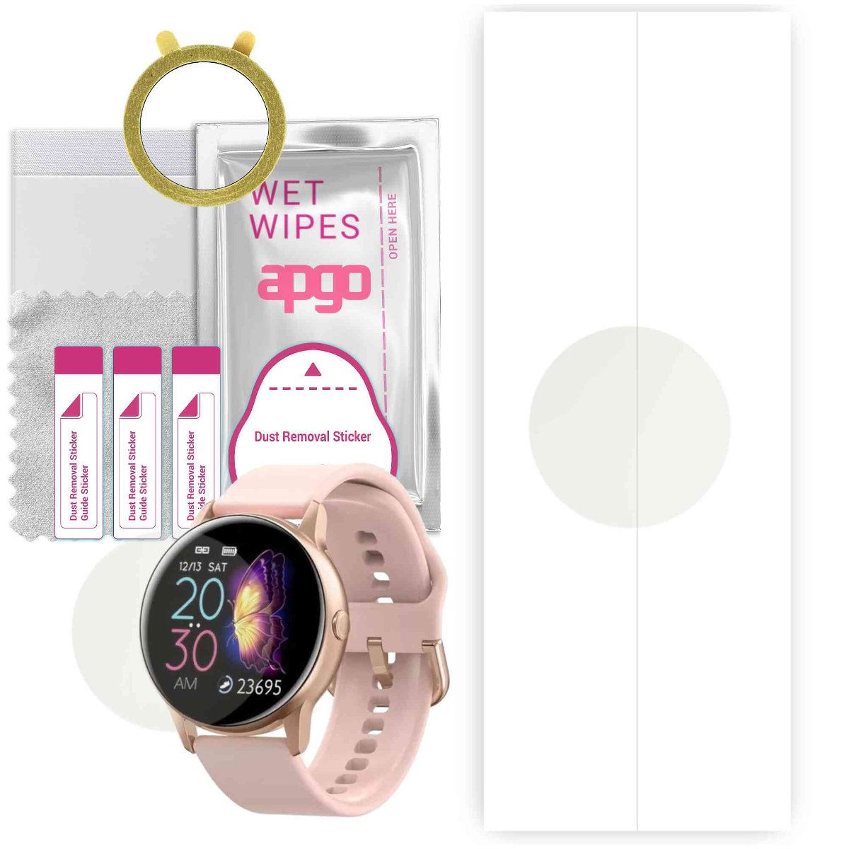1x Folia hydrożelowa MATOWA do Smartwatch AW88 - apgo Smartwatch Hydrogel MATTE Protection Ochrona na ekran smartwatcha