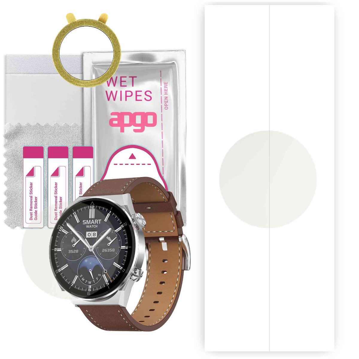 1x Folia hydrożelowa MATOWA do DT NO.1 DT3 Pro Max - apgo Smartwatch Hydrogel MATTE Protection Ochrona na ekran smartwatcha