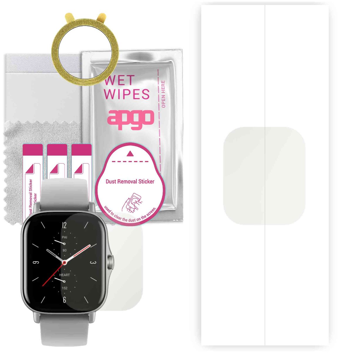 1x Folia hydrożelowa MATOWA do Amazfit GTS 2 - apgo Smartwatch Hydrogel MATTE Protection Ochrona na ekran smartwatcha