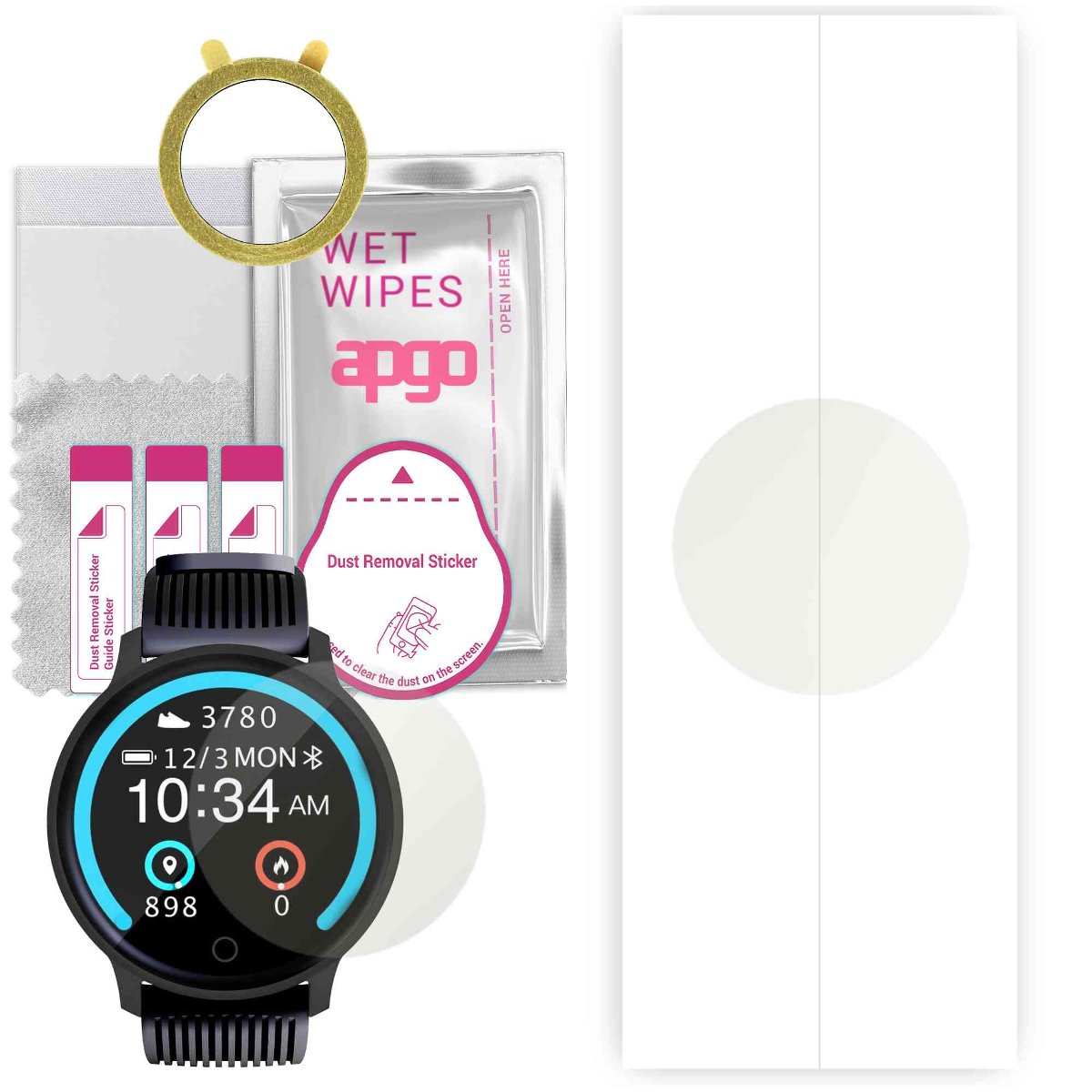 1x Folia hydrożelowa MATOWA do Lenovo Blaze HW10H - apgo Smartwatch Hydrogel MATTE Protection Ochrona na ekran smartwatcha