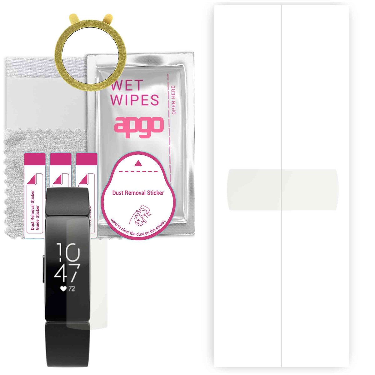 1x Folia hydrożelowa MATOWA do Fitbit Inspire - apgo Smartwatch Hydrogel MATTE Protection Ochrona na ekran smartwatcha
