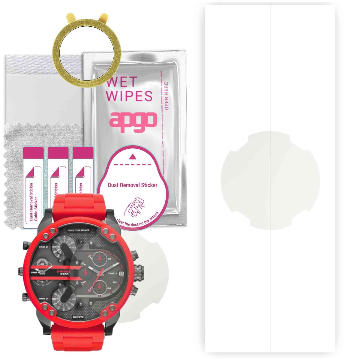 1x Folia hydrożelowa MATOWA do Diesel DZ7370 MR. Daddy - apgo Smartwatch Hydrogel MATTE Protection Ochrona na ekran smartwatcha