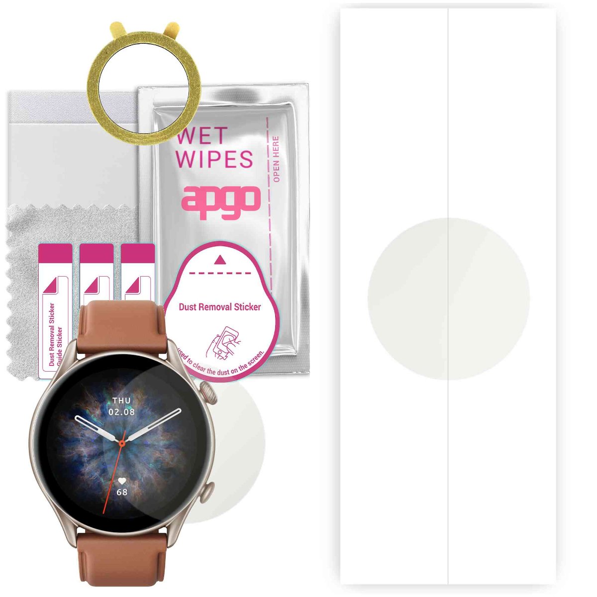 1x Folia hydrożelowa MATOWA do Amazfit GTR 3 Pro - apgo Smartwatch Hydrogel MATTE Protection Ochrona na ekran smartwatcha