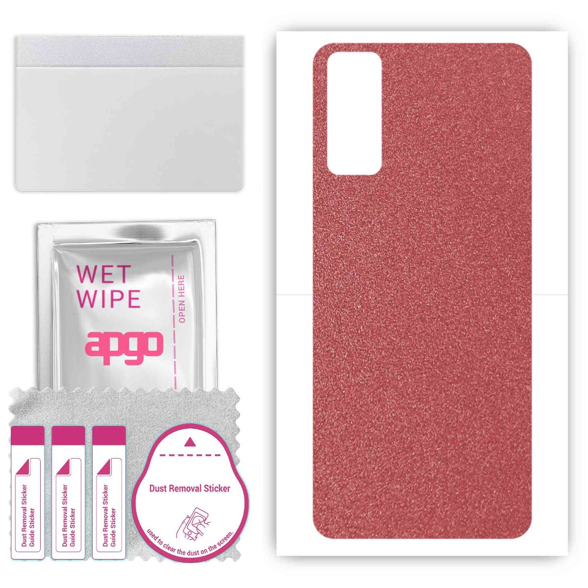 Folia naklejka skórka strukturalna na TYŁ do Vivo Y30 V2034A -  Różowy Pastel Matowy Chropowaty Baranek - apgo SKINS