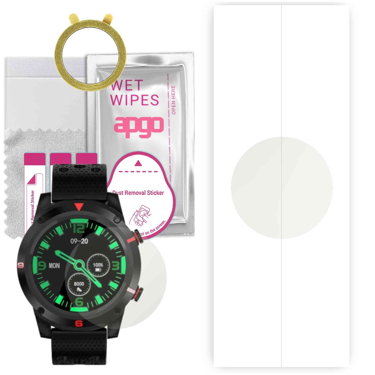 1x Folia hydrożelowa MATOWA do Bemi SCOUT SC1 - apgo Smartwatch Hydrogel MATTE Protection Ochrona na ekran smartwatcha