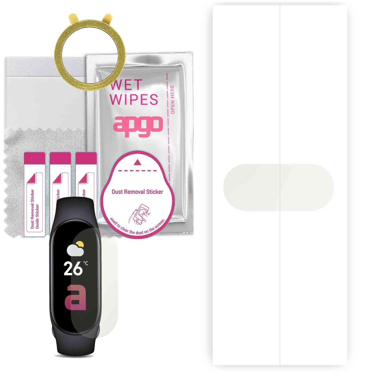 1x Folia hydrożelowa MATOWA do Xiaomi Mi Band 7 - apgo Smartwatch Hydrogel MATTE Protection Ochrona na ekran smartwatcha