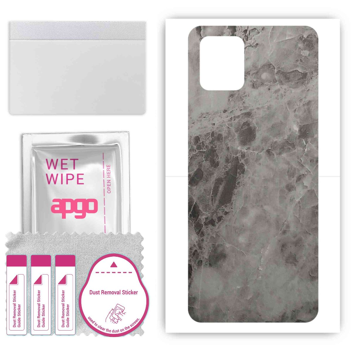 Folia naklejka skórka strukturalna na TYŁ do Vivo V20 Pro -  Marmur Czarny - apgo SKINS