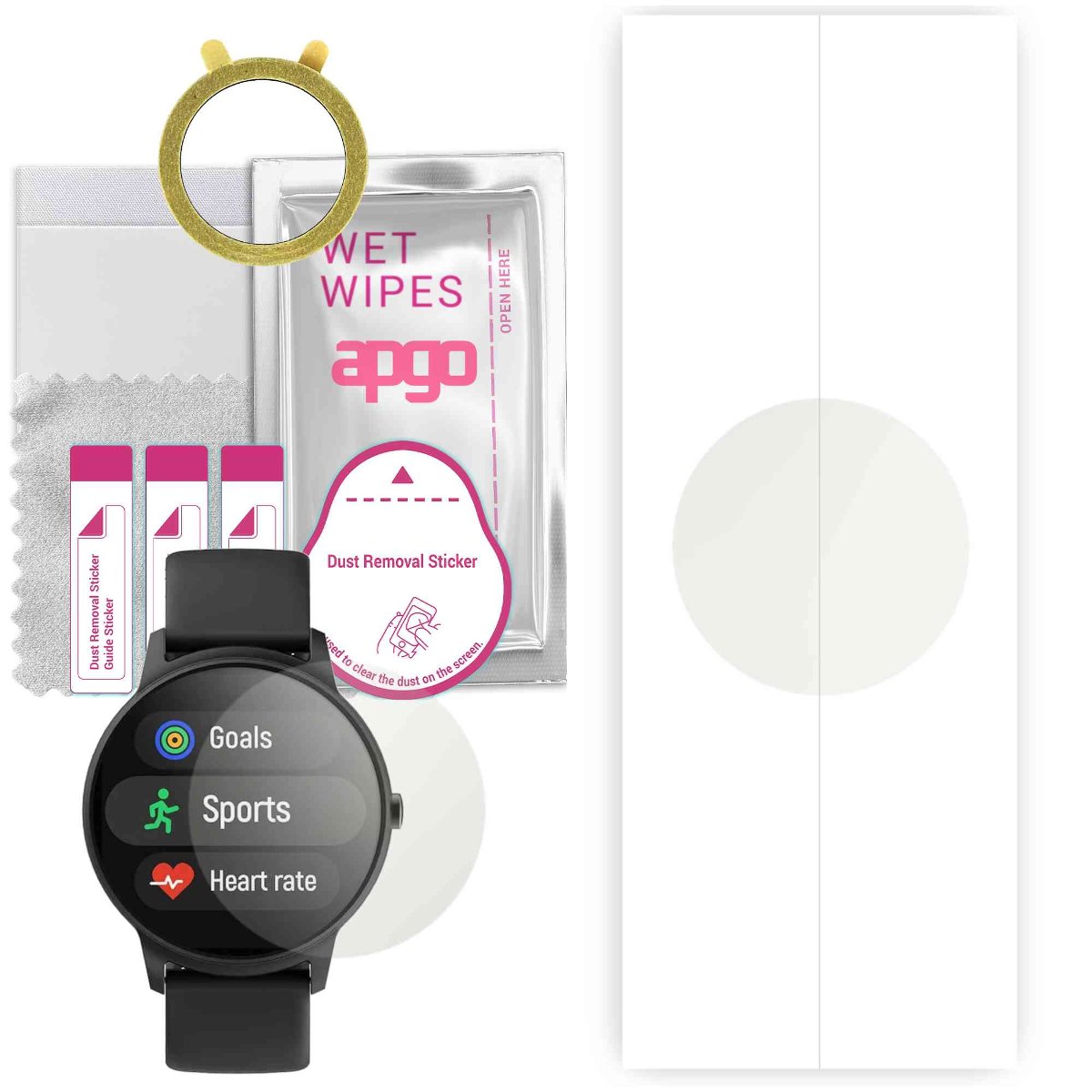 1x Folia hydrożelowa MATOWA do Forever Forevive2 - apgo Smartwatch Hydrogel MATTE Protection Ochrona na ekran smartwatcha